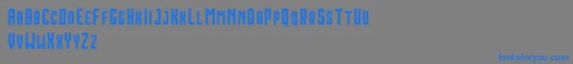 Шрифт HoustonDoubleDemo – синие шрифты на сером фоне