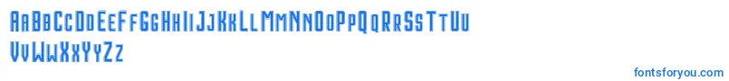 HoustonDoubleDemo-Schriftart – Blaue Schriften auf weißem Hintergrund