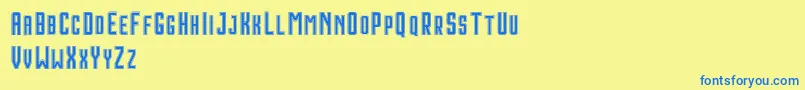 HoustonDoubleDemo Font – Blue Fonts on Yellow Background
