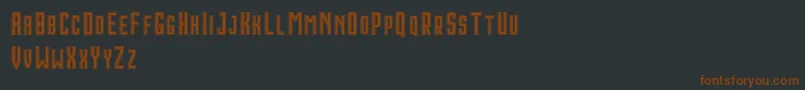 HoustonDoubleDemo-fontti – ruskeat fontit mustalla taustalla