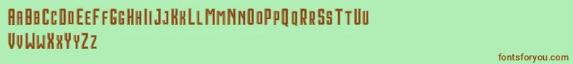 Шрифт HoustonDoubleDemo – коричневые шрифты на зелёном фоне