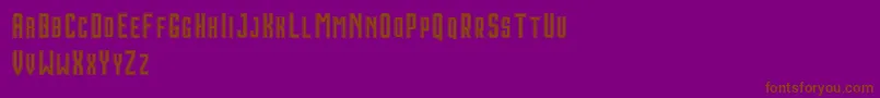 HoustonDoubleDemo Font – Brown Fonts on Purple Background