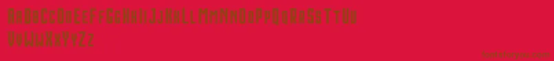HoustonDoubleDemo Font – Brown Fonts on Red Background