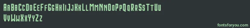 Шрифт HoustonDoubleDemo – зелёные шрифты на чёрном фоне
