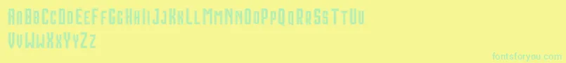 HoustonDoubleDemo Font – Green Fonts on Yellow Background
