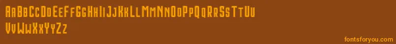 Шрифт HoustonDoubleDemo – оранжевые шрифты на коричневом фоне