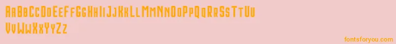HoustonDoubleDemo-fontti – oranssit fontit vaaleanpunaisella taustalla