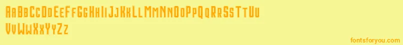 Шрифт HoustonDoubleDemo – оранжевые шрифты на жёлтом фоне