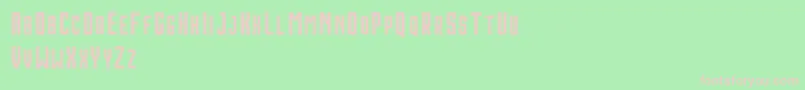 フォントHoustonDoubleDemo – 緑の背景にピンクのフォント