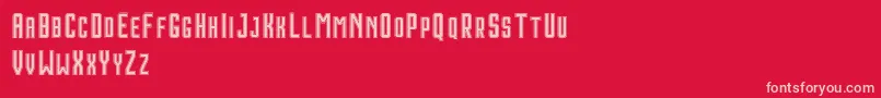 HoustonDoubleDemo Font – Pink Fonts on Red Background
