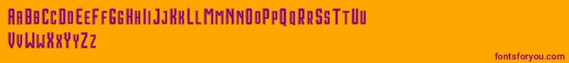 HoustonDoubleDemo-Schriftart – Violette Schriften auf orangefarbenem Hintergrund