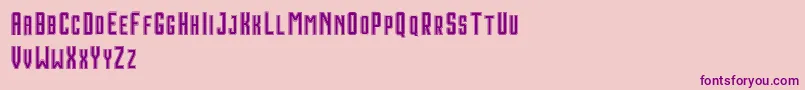 HoustonDoubleDemo-fontti – violetit fontit vaaleanpunaisella taustalla