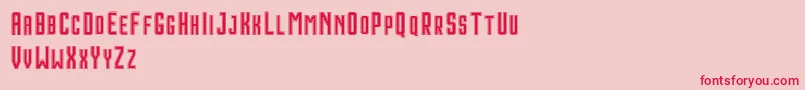 Шрифт HoustonDoubleDemo – красные шрифты на розовом фоне