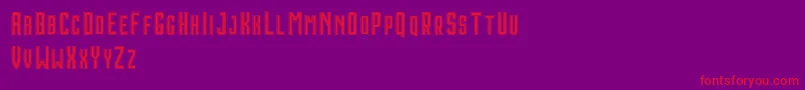 フォントHoustonDoubleDemo – 紫の背景に赤い文字