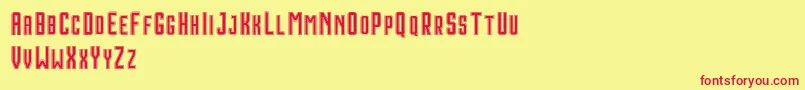 HoustonDoubleDemo Font – Red Fonts on Yellow Background