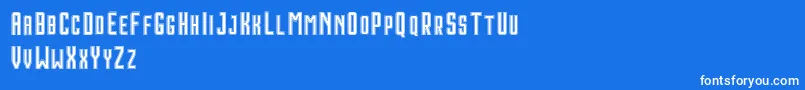 Шрифт HoustonDoubleDemo – белые шрифты на синем фоне