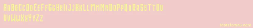 HoustonDoubleDemo Font – Yellow Fonts on Pink Background