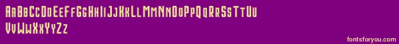 Шрифт HoustonDoubleDemo – жёлтые шрифты на фиолетовом фоне