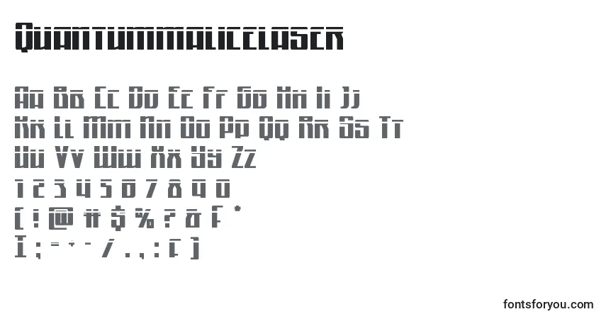 Шрифт Quantummalicelaser – алфавит, цифры, специальные символы
