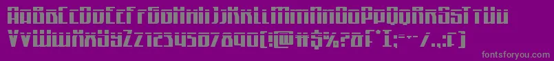 Quantummalicelaser-Schriftart – Graue Schriften auf violettem Hintergrund