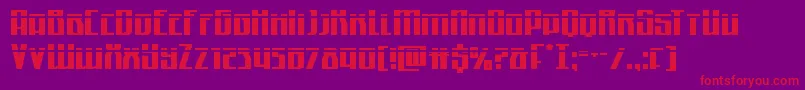 Quantummalicelaser-fontti – punaiset fontit violetilla taustalla