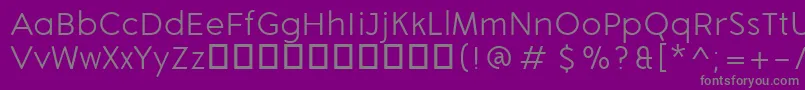 ArongrotesqueLight Font – Gray Fonts on Purple Background