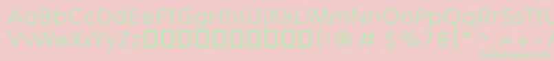 ArongrotesqueLight Font – Green Fonts on Pink Background