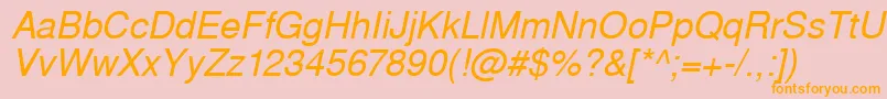 WestsanssskItalic Font – Orange Fonts on Pink Background