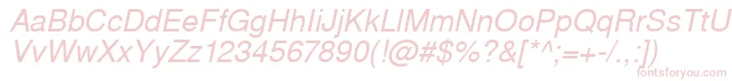 WestsanssskItalic Font – Pink Fonts on White Background