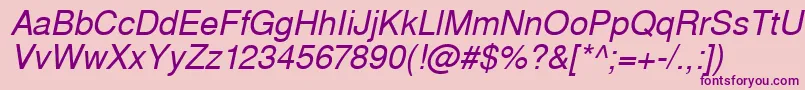 WestsanssskItalic Font – Purple Fonts on Pink Background