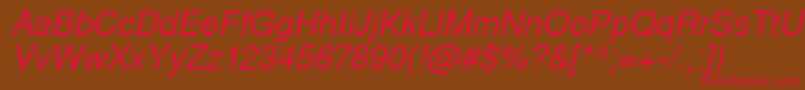 WestsanssskItalic Font – Red Fonts on Brown Background