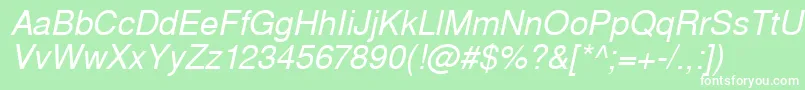 WestsanssskItalic Font – White Fonts on Green Background
