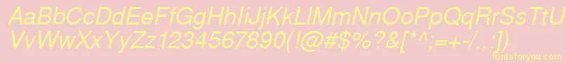 Шрифт WestsanssskItalic – жёлтые шрифты на розовом фоне