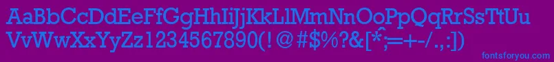 RambaultRegular Font – Blue Fonts on Purple Background