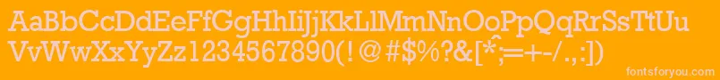 Police RambaultRegular – polices roses sur fond orange