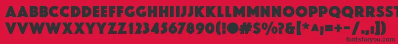 ZamenhofPlain Font – Black Fonts on Red Background