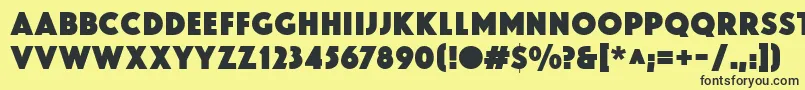 ZamenhofPlain Font – Black Fonts on Yellow Background