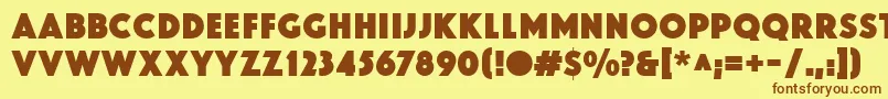 ZamenhofPlain Font – Brown Fonts on Yellow Background