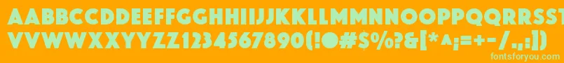 ZamenhofPlain Font – Green Fonts on Orange Background