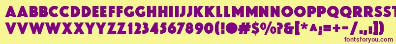 ZamenhofPlain Font – Purple Fonts on Yellow Background