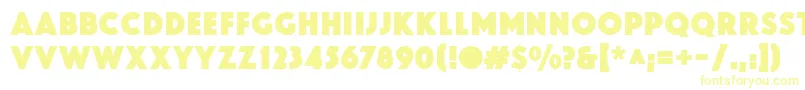 ZamenhofPlain Font – Yellow Fonts on White Background