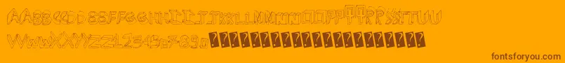 Extradimension Font – Brown Fonts on Orange Background