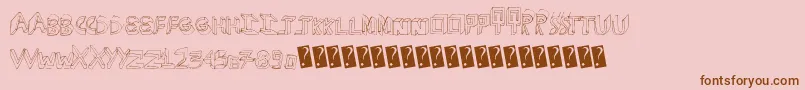 Extradimension Font – Brown Fonts on Pink Background
