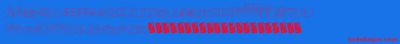 Шрифт Extradimension – красные шрифты на синем фоне
