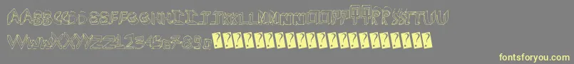 Extradimension Font – Yellow Fonts on Gray Background