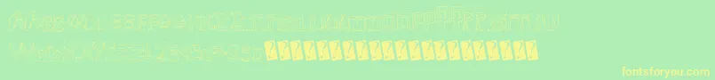Extradimension Font – Yellow Fonts on Green Background