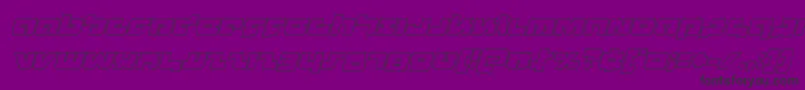 Boomstickoutital Font – Black Fonts on Purple Background