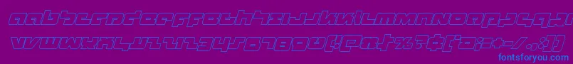 Boomstickoutital Font – Blue Fonts on Purple Background