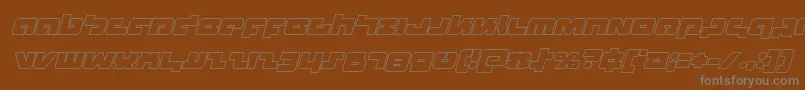 Шрифт Boomstickoutital – серые шрифты на коричневом фоне
