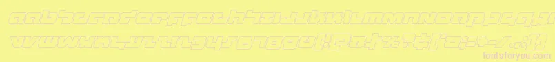 Boomstickoutital Font – Pink Fonts on Yellow Background